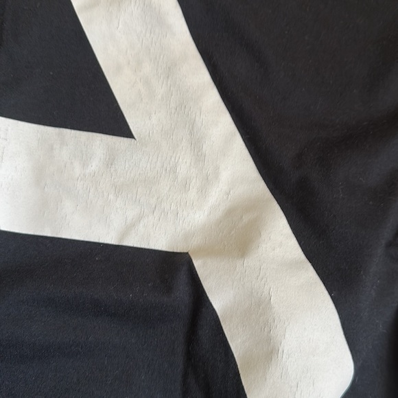 Armani Exchange black T with AX logo. Iron-on a bit cracked as in photo) size M - Picture 2 of 4